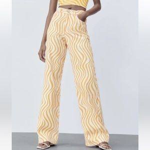 Retro Orange and White Zara Jeans